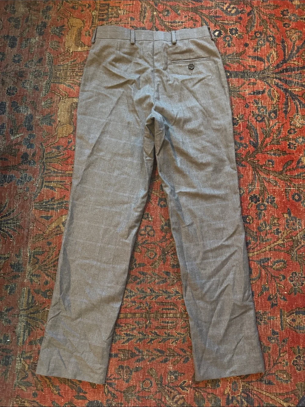 Boys (10) Ralph Lauren Gray Plaid Dress Pants